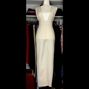 Elegant and sexy white jumpsuit.